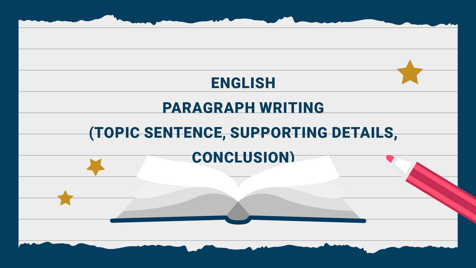 Paragraph Writing (Topic sentence, supporting details, conclusion)